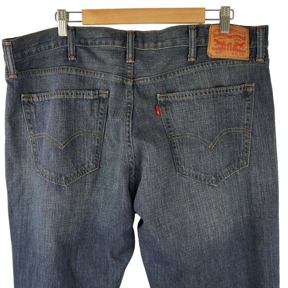 Levi's Men's 527 Regular Fit Jeans Dark Wash Denim Size 40x30 Classic 5-Pocket S - Picture 7 of 11